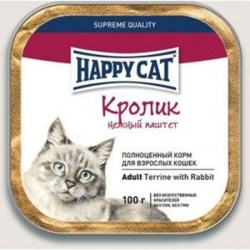 HAPPY-CAT-konservy-dlya-koshek-Krolik-pashtet-kusochkami-kupit-Zootovary.Ru